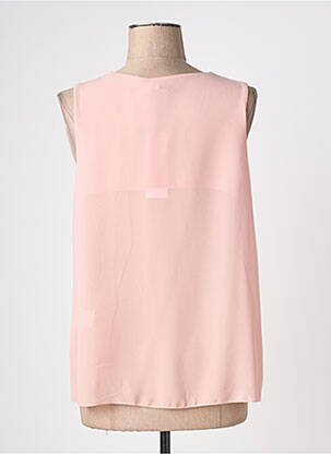 Top tissage crêpe sans manche rose QUATTRO femme
