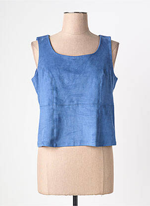 Top col carré sans manche bleu JUMFIL femme