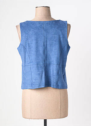 Top col carré sans manche bleu JUMFIL femme