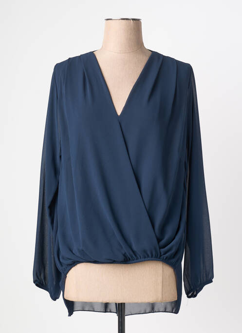 Blouse manches longues manches longues bleu QUATTRO femme
