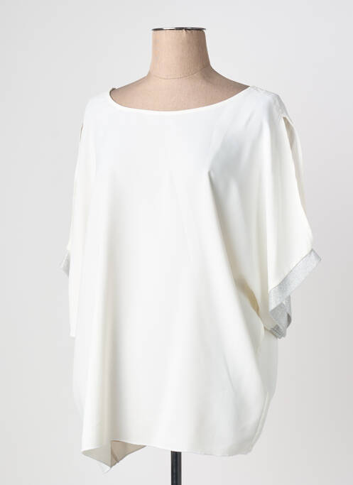 Blouse manches courtes manches courtes blanc QUATTRO femme