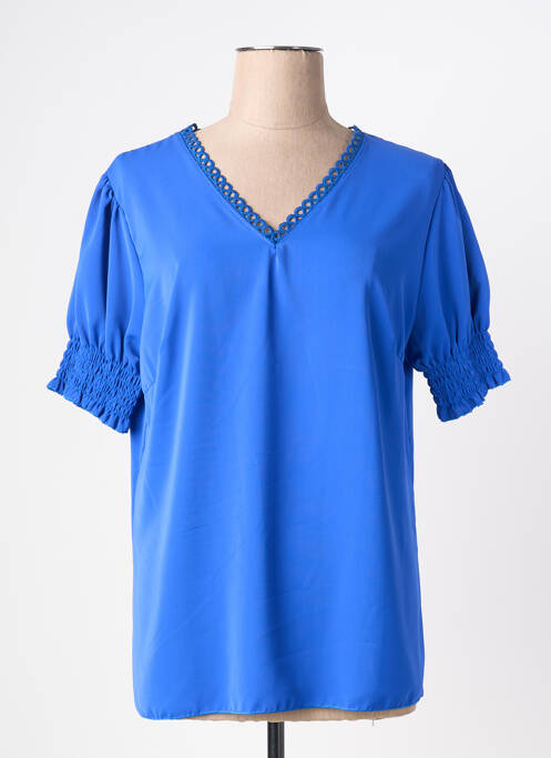Top manches courtes manches courtes bleu QUATTRO femme