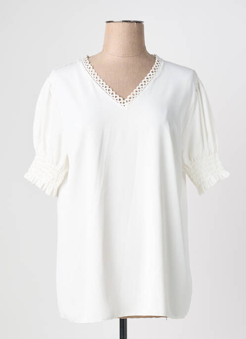 Top manches courtes manches courtes blanc QUATTRO femme