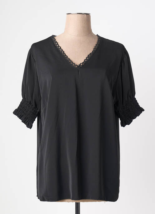 Top manches courtes manches courtes noir QUATTRO femme