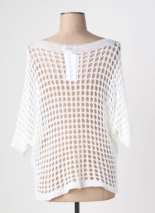 Top coupe cintrée manches 3/4 blanc QUATTRO femme