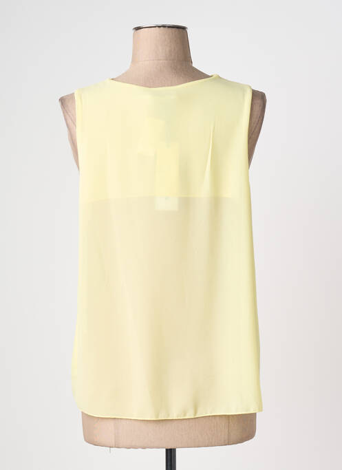 Top col carré sans manche jaune QUATTRO femme