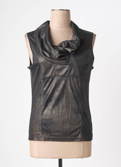 Top imprimé fantaisie sans manche noir QUATTRO femme