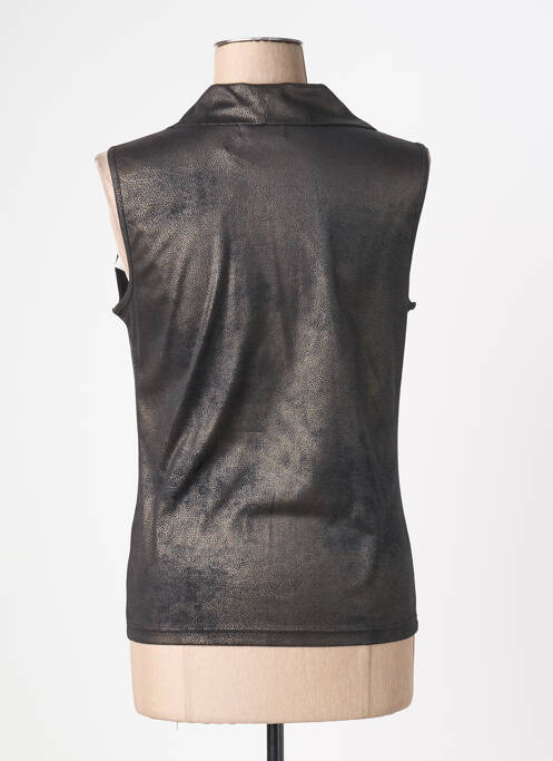 Top imprimé fantaisie sans manche noir QUATTRO femme