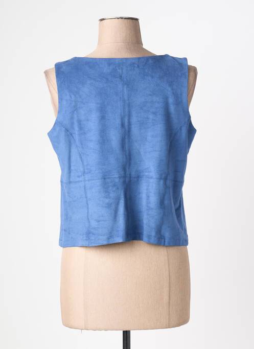 Top col carré sans manche bleu JUMFIL femme