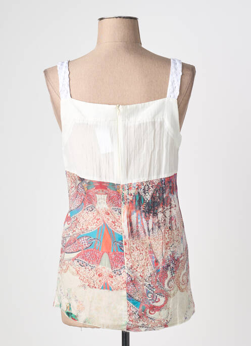 Top imprimé fantaisie sans manche blanc QUATTRO femme