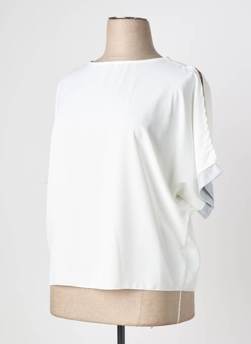 Top manches courtes manches courtes blanc QUATTRO femme