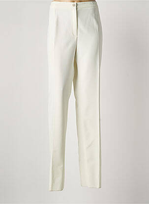 Pantalon droit tissage crêpe taille normale beige JUMFIL femme