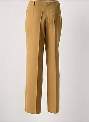 Pantalon droit tissage crêpe taille haute marron JUMFIL femme