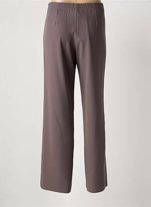 Pantalon droit tissage crêpe taille normale marron JUMFIL femme