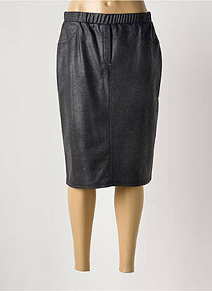 Jupe mi-longue coupe droite gris JUMFIL femme