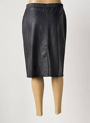 Jupe mi-longue coupe droite gris JUMFIL femme