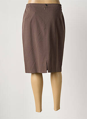 Jupe mi-longue taille à pinces marron JUMFIL femme