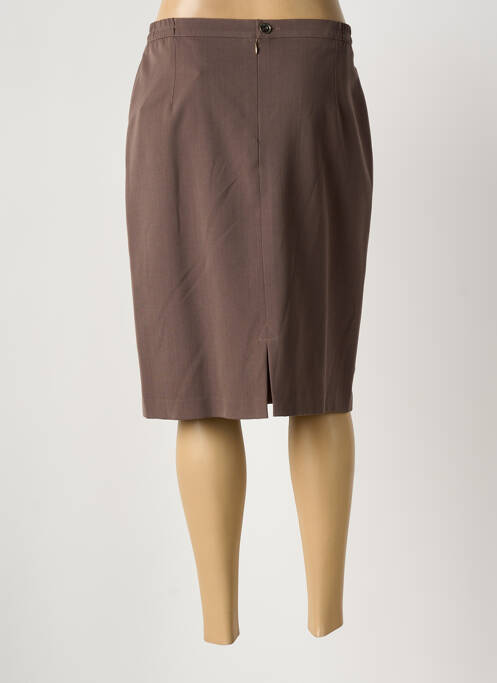 Jupe mi-longue taille à pinces marron JUMFIL femme