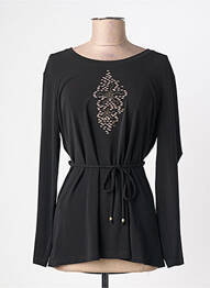 Tunique manches longues col rond noir JUMFIL femme