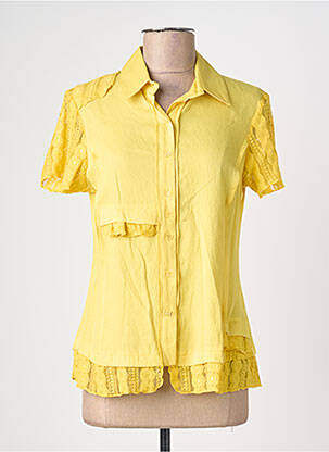 Chemisier manches courtes manches courtes jaune QUATTRO femme