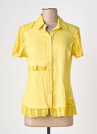 Chemisier manches courtes manches courtes jaune QUATTRO femme