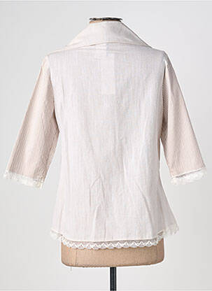Chemisier coupe cintrée manches longues beige QUATTRO femme