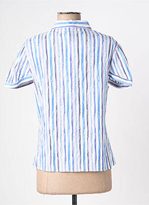 Chemisier manches courtes manches courtes bleu QUATTRO femme