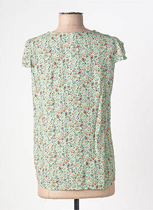 Top coupe fluide manches courtes vert QUATTRO femme