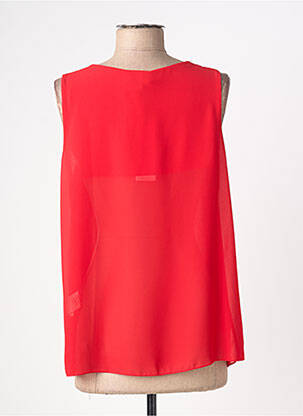 Top coupe fluide sans manche rouge QUATTRO femme