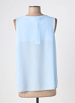 Top coupe fluide sans manche bleu QUATTRO femme