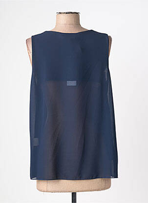 Top coupe fluide sans manche bleu fonce QUATTRO femme