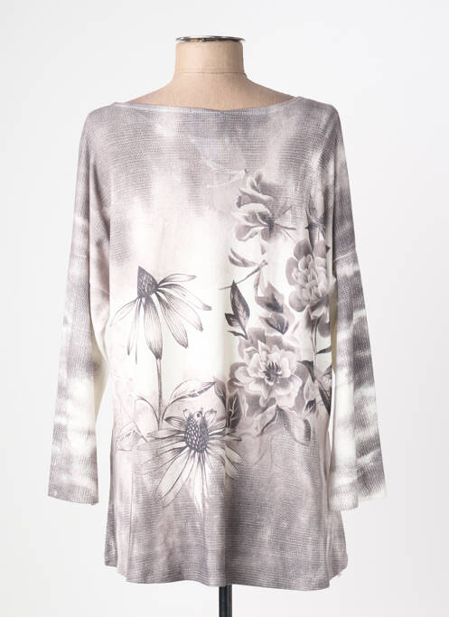 Tunique manches longues col rond gris QUATTRO femme