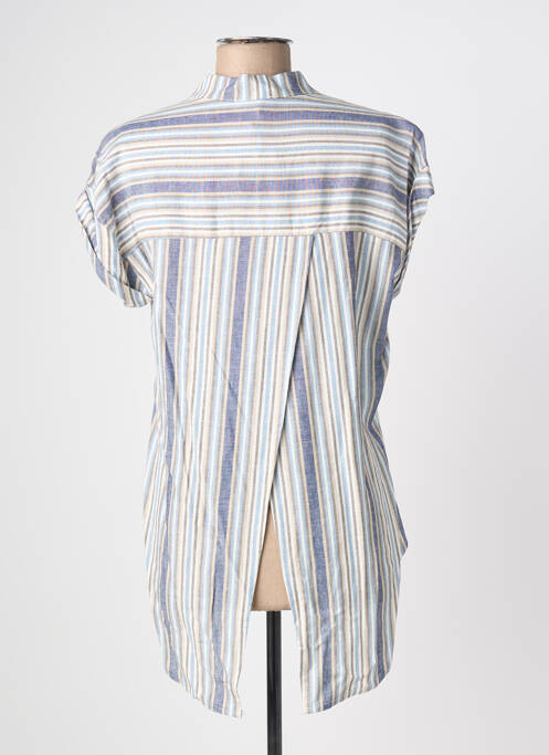 Chemisier manches courtes manches courtes bleu QUATTRO femme