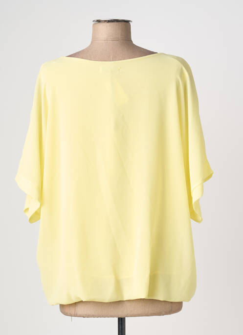 Tunique manches courtes tissage crêpe jaune QUATTRO femme