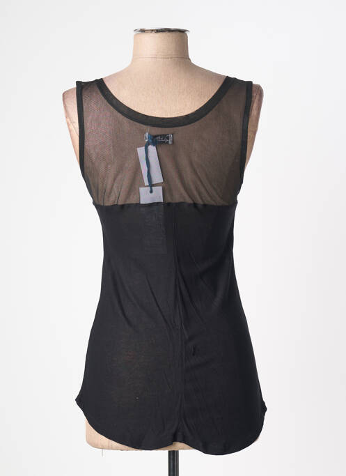 Top tissage jersey sans manche noir QUATTRO femme