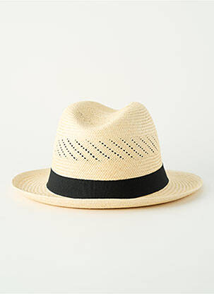 Chapeau forme chapeau paille noir FLECHET homme
