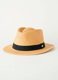 Chapeau forme chapeau paille noir FLECHET homme