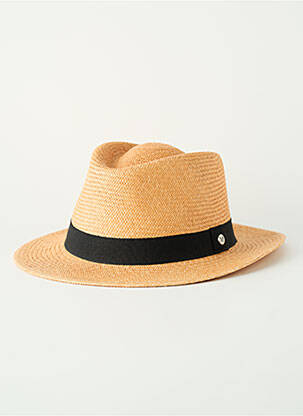 Chapeau forme chapeau paille noir FLECHET homme