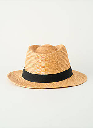 Chapeau forme chapeau paille noir FLECHET homme