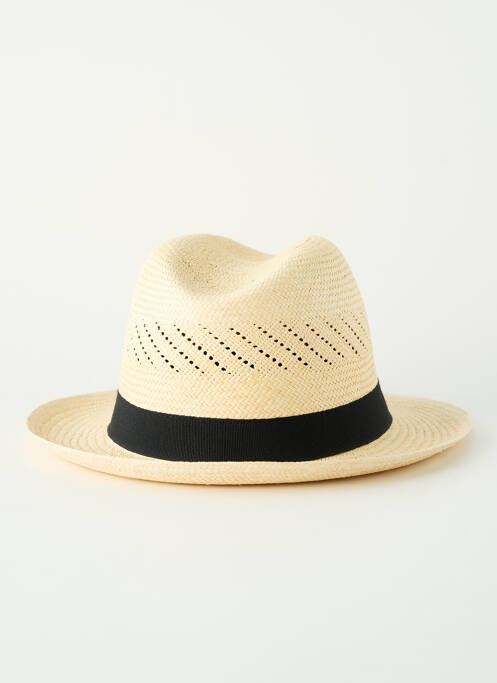Chapeau forme chapeau paille noir FLECHET homme