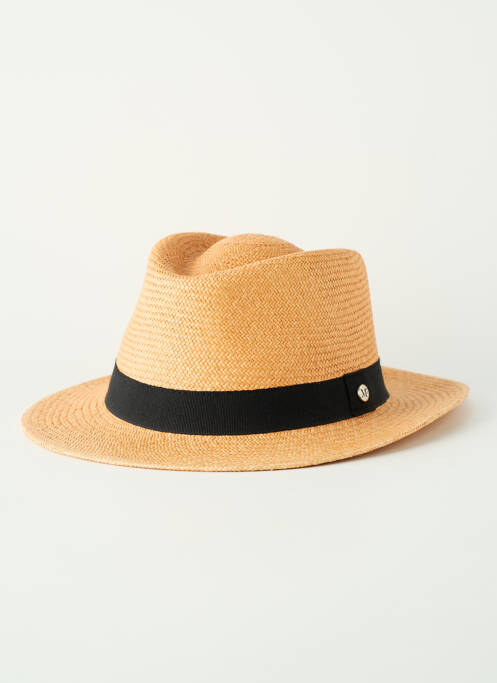 Chapeau forme chapeau paille noir FLECHET homme