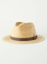 Chapeau forme chapeau paille marron FLECHET homme