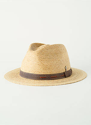 Chapeau forme chapeau paille marron FLECHET homme