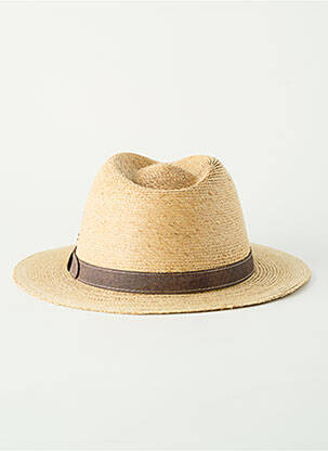 Chapeau forme chapeau paille marron FLECHET homme