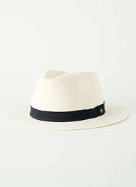 Chapeau forme chapeau paille blanc HOUSE OF ORD homme