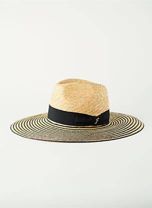 Chapeau forme chapeau paille noir FLECHET femme
