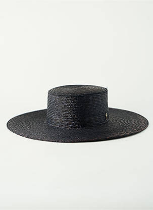 Chapeau forme chapeau paille noir FLECHET femme