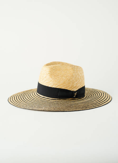 Chapeau forme chapeau paille noir FLECHET femme