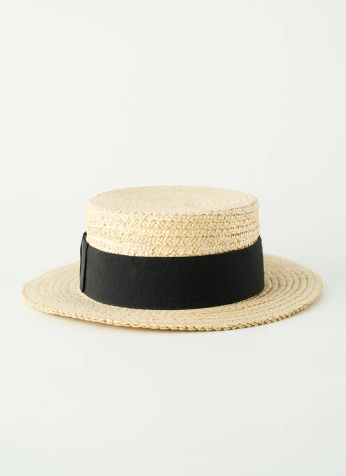 Chapeau forme chapeau paille noir COUSTILLERES homme