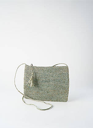 Sac fermeture zippée forme rectangulaire vert MADARE femme